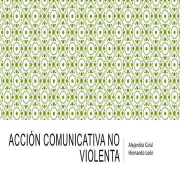 Acción comunicativa no violenta