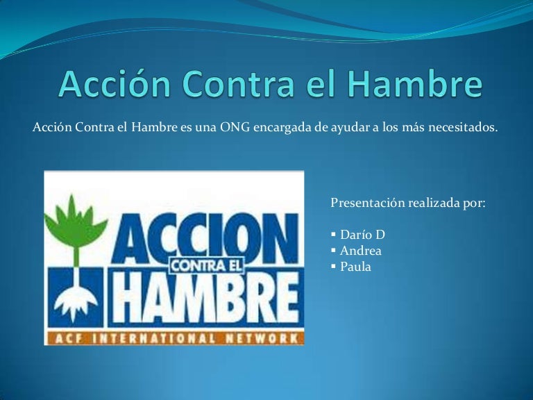 Acción contra el hambre Acción contra el hambre
