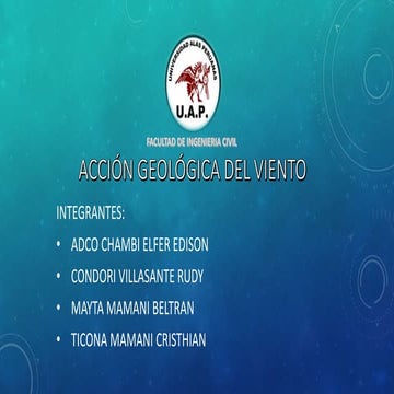 Acción geológica del viento