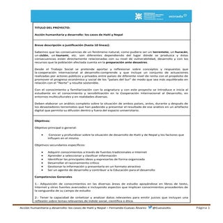 Proyecto Accion humanitaria y desar...