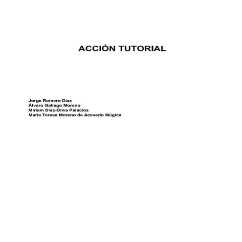 Plan de Accion Tutorial | PDF