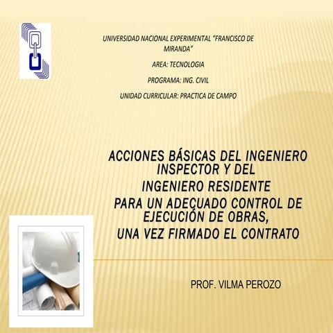 Acciones básicas para control de obras | PPT