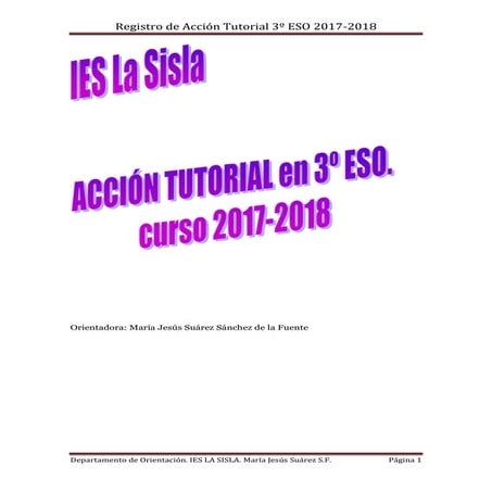 30 propuestas para Tutoria en 3º ESO