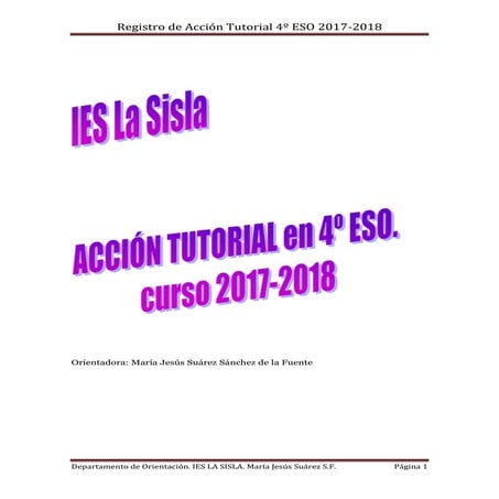25 sugerencias para la Accion Tutorial en 4º ESO