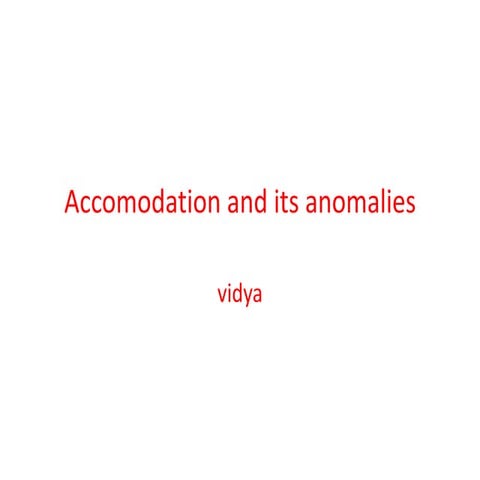 Accomodation