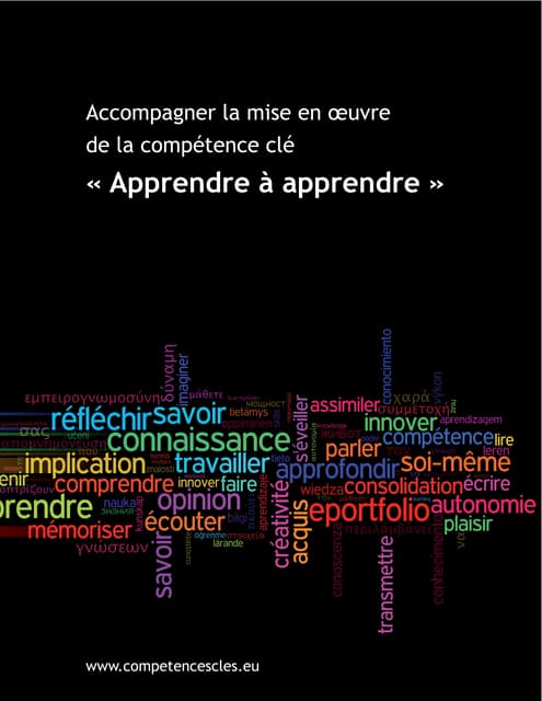 Accompagner ma mise en œuvre de la compétence-clé Apprendre à Apprendre