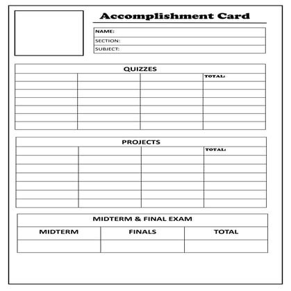 ACCOMPLISHMENT REPORT FOR GRADES IN SUBJECT | PDF