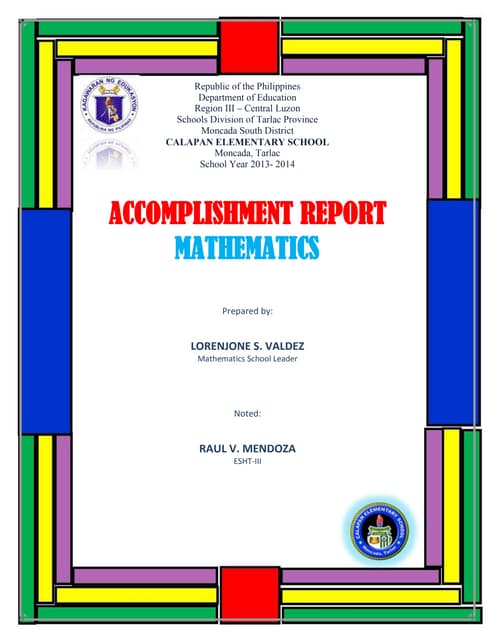Accomplishment report math