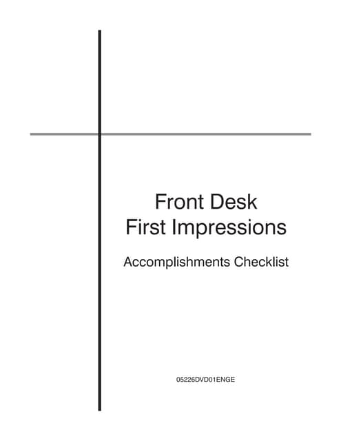 Front Office Training Manual | PDF
