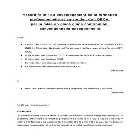 IDCC 2198 Accord contribution exceptionnelle