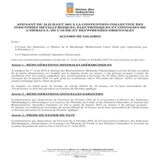 IDCC 1577 Accord de salaires 2015 d...