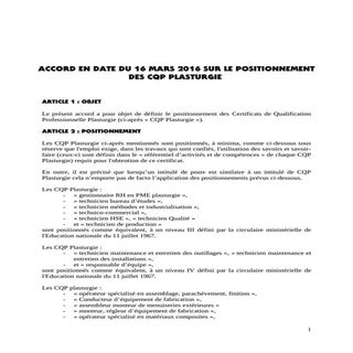 IDCC 292 accord du 16 mars 2016