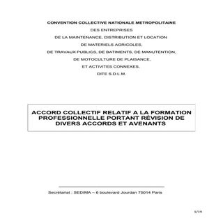 IDCC 1404 : Accord formation profes...