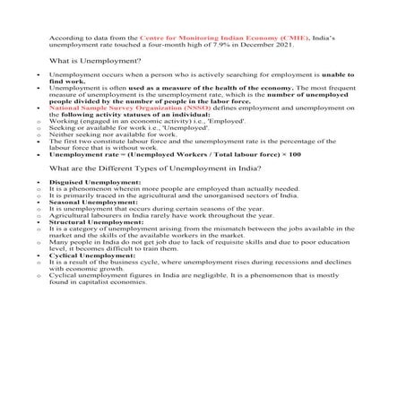 UNEMPLOYMENT. | PDF