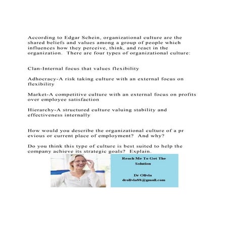 According to Edgar Schein, organizational culture are the shared.docx