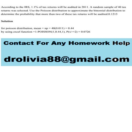 According to the IRS, 1.1 of tax returns will be audited in 2011. A.pdf