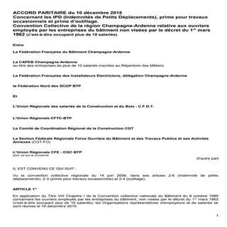 IDCC 2584 accord paritaire IPD, pri...