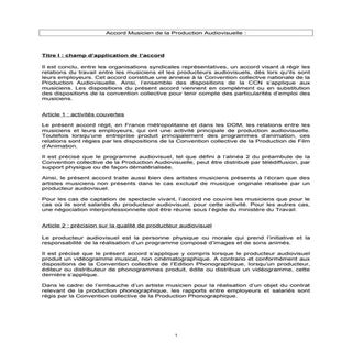 IDCC 2642 Accord musicien de la pro...