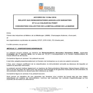 IDCC 899 accord du 13 mars 2016