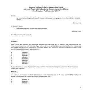 IDCC 2614 Accord sur les salaires m...