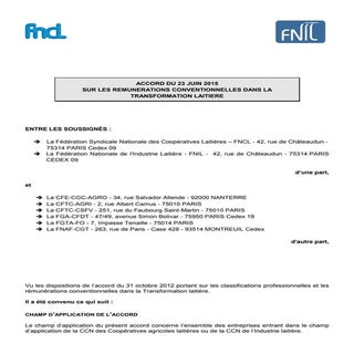 IDCC 112 Salaires dans la transform...
