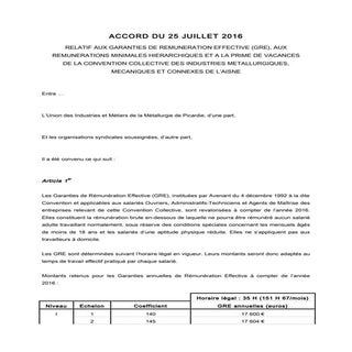IDCC 2542 Accord salaires du 25 jui...