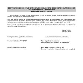 IDCC 787 Accord salaires n39 bis