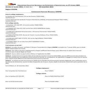 IDCC 2332 Accord de salaire Centre