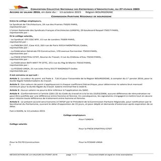 IDCC 2332 Accord de salaire Bourgogne