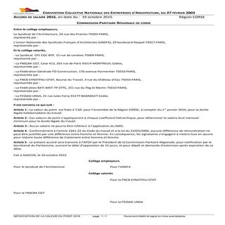 IDCC 2332 Accord de salaire Corse