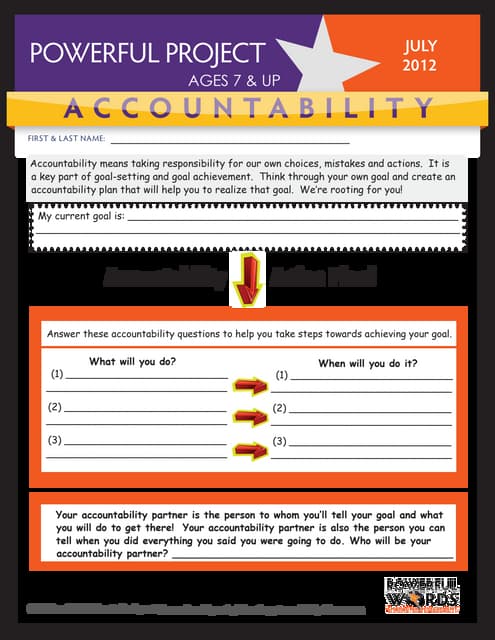 Unv 103 week 7 personal accountability plan
