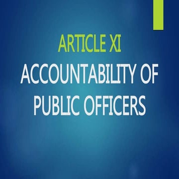 Accountability of Public Officers