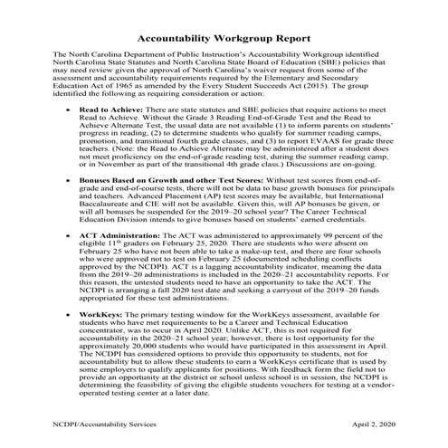 Accountability working group, identified issues