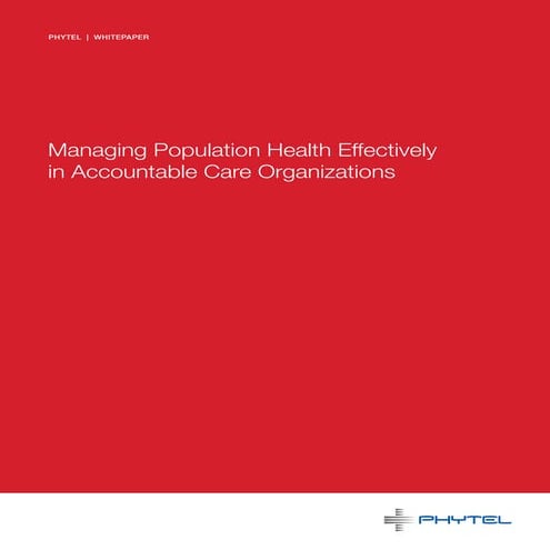 How to Manage Population Health Effectively in Accountable Care Organizations