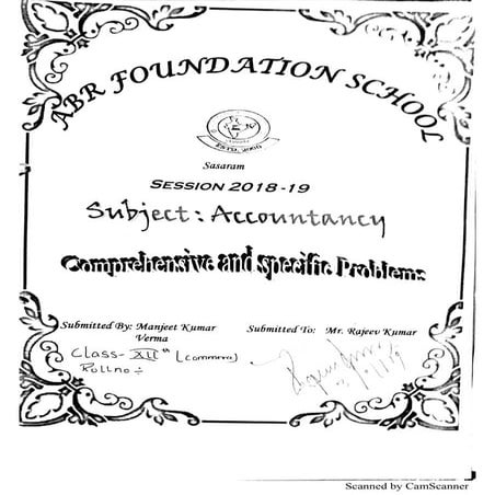 Accountancy Class 12 Project