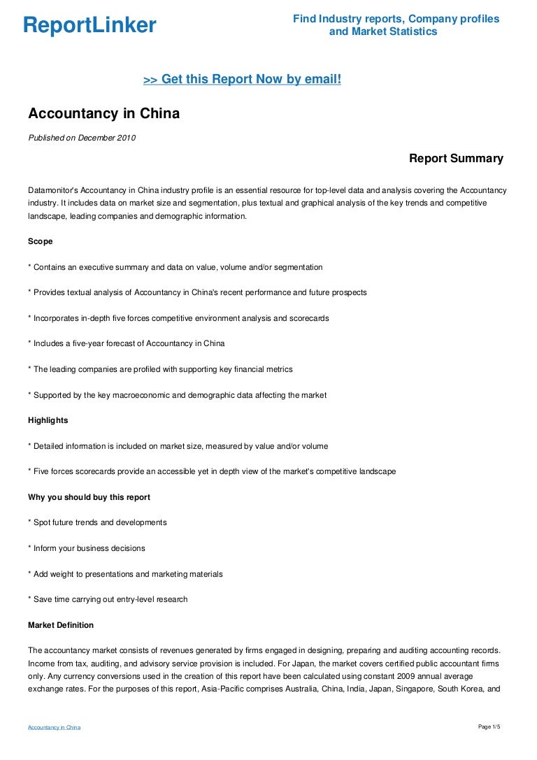 Accountancy in China