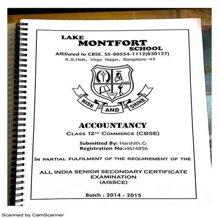 Accountancy Class 12 project cbse