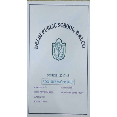 Accountancy Comprehensive Project For Class - 12th on Partnership Firm