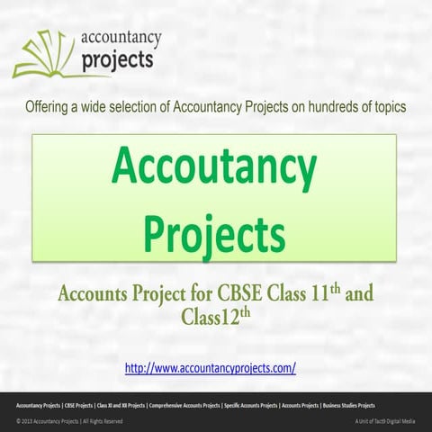 Accountancy projects for cbse students