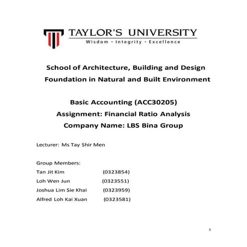 Account assignment report finale