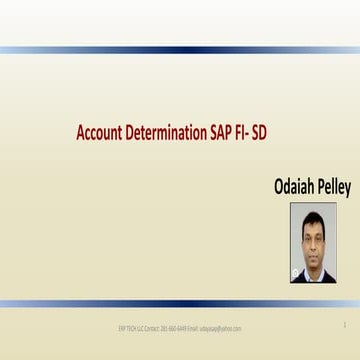 SAP Account determination SD-FI by odaiah pelley