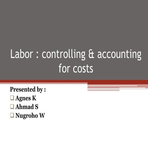 Accounting (Controlling & Accounting for Costs)