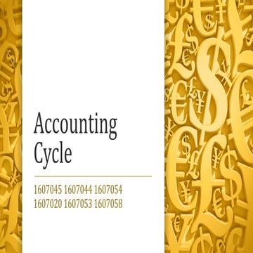 Accounting Cycle