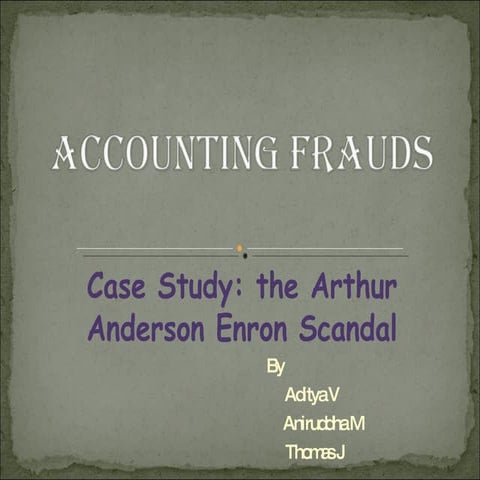 Accounting Frauds
