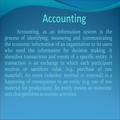 Accounting - Part 1