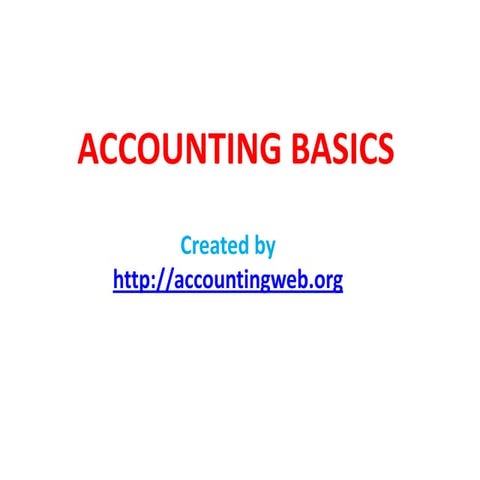Accounting basics