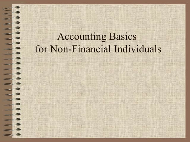 Accounting Basics  - Kevin Nott