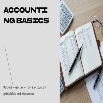 Comprehensive Overview of Core Accounting Principles and Financial ...