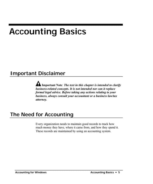 Accounting Basics Notes
