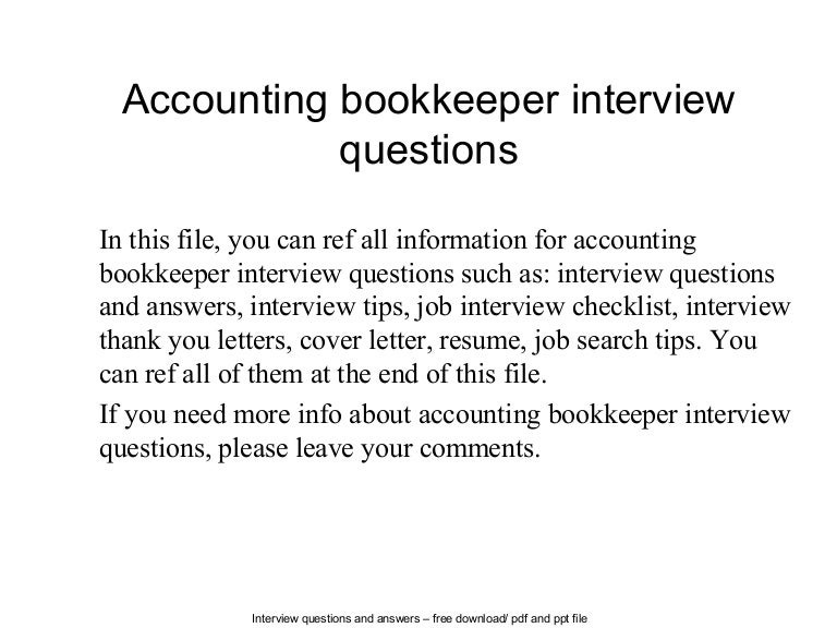 accounting bookkeeper interview questions interview questions for bookkeeper